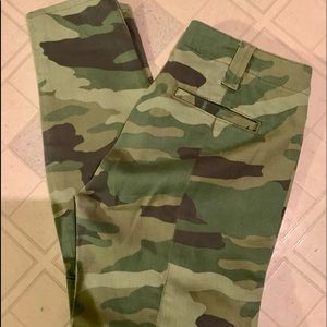 J.Crew stretch military camo combat pants sz 2